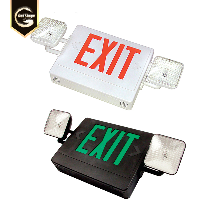 Aluminum channel EXIT sign rechargeable safety sign led hanging emergency lighting