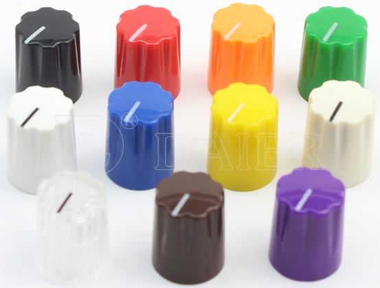 12.7x16MM Knurled Shaft Plastic Effect Pedal Knobs For Guitar