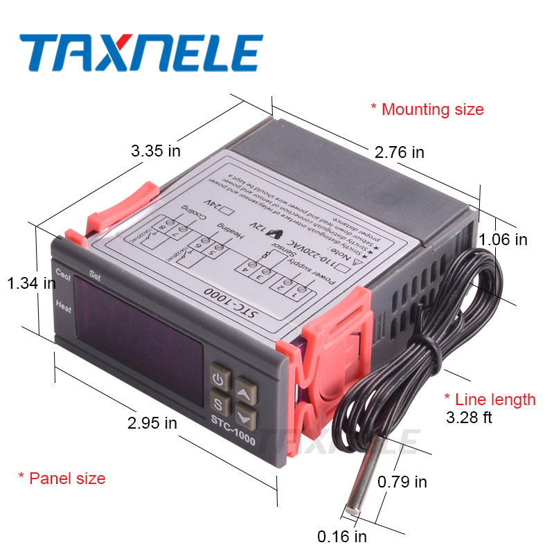 LED Digital Temperature Controller STC-1000 110V-220VAC 10A Two Relay Output Thermostat Heater and Cooler Thermoregulator