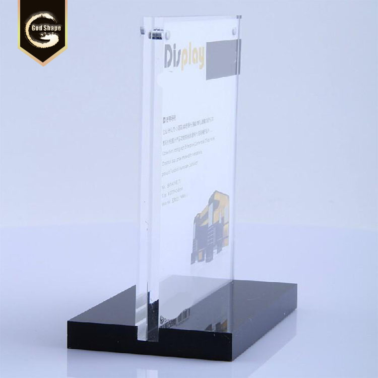 Clear acrylic menu sign holder, transparent plastic advertising paper holder stands