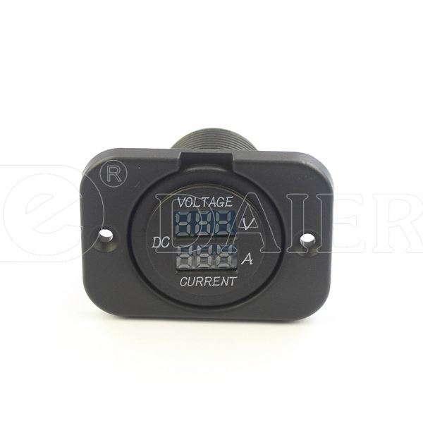 Best offer of Fixed Plate Mounted Car Dual Port Digital Ammeter And Voltmeter