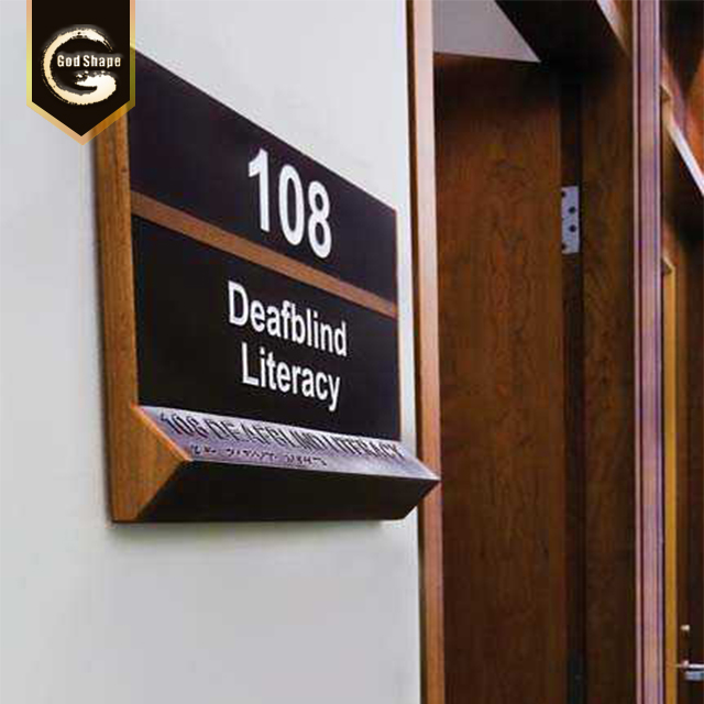 Office Door Name Plate Braille and Tactile Plaque Sign