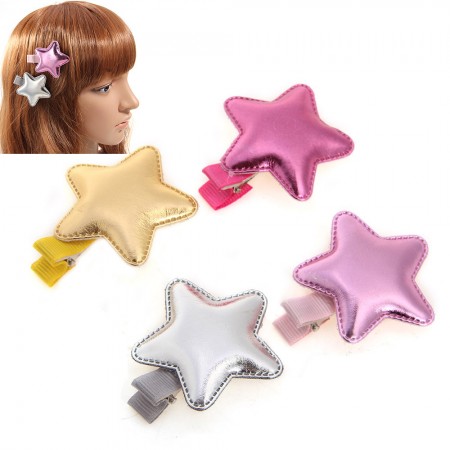 4 Colors Hair Hairpin Star Baby Kids Clip Girl Accessories Children Cute