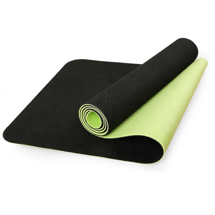 Wholesale TPE Private Label Two layer Natural Anti-Slip Eco-Friendly Yoga Mat