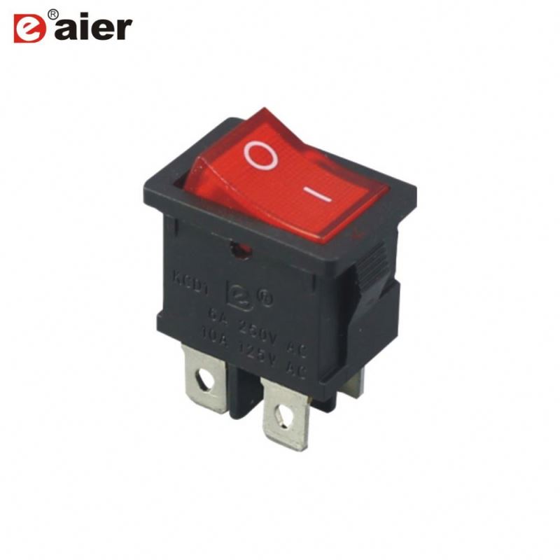 KCD1-201N-4 ON-OFF 220V illuminated 4 PIN lamp rocker switch