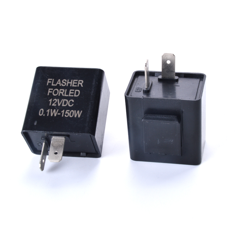 DC 12V 2 Pin Moto LED Turn Signal Flasher Relay Three Gear Frequency Motorcycle Adjustable Speed Flash Relay Accessaries