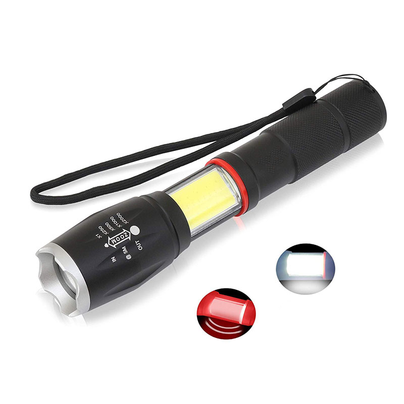 Zoom Tactical LED Flashlight Warning Emergency Camping Light for Car