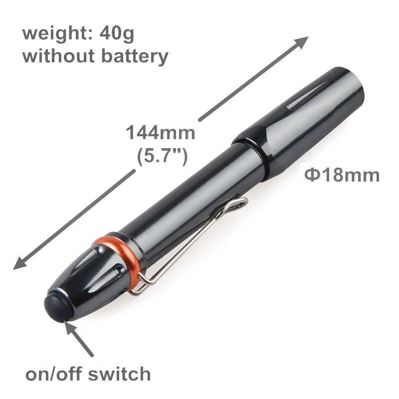 3W 300Lumen Q5 LED Pocket Pen Shape LED Light with Pocket Clip