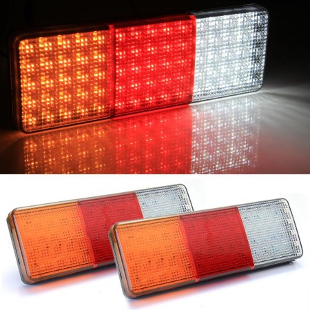 75LED Red/Yellow/White Tail Light Lamp for Trailer Truck Boat Waterproof 12V/24v