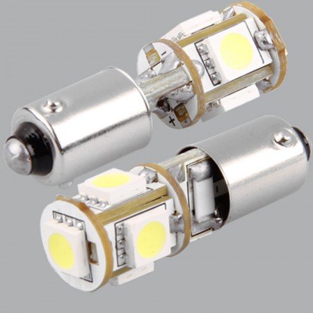 2 BA9S H6W 5 SMD LED CANBUS Side Parking Light Bulbs