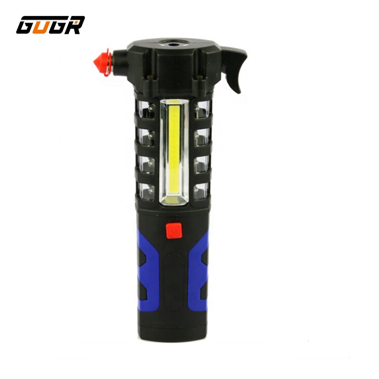 Hot Selling Multifunctional LED Flashlight And Emergency Escape Tool- Work Light , Hammer COB Worklight
