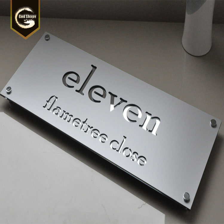 Vintage Wall Etched Metal Plaque Embossed  Cast Engraved Metal Steel Satin Brushed Metal Sign