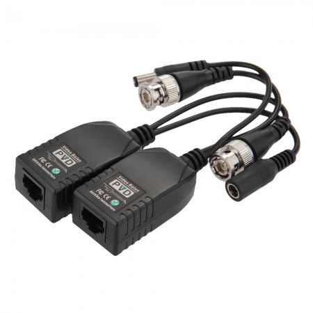 2 Passive Video Data Power PVD Balun Transceivers UTP RJ45 for CCTV Cameras