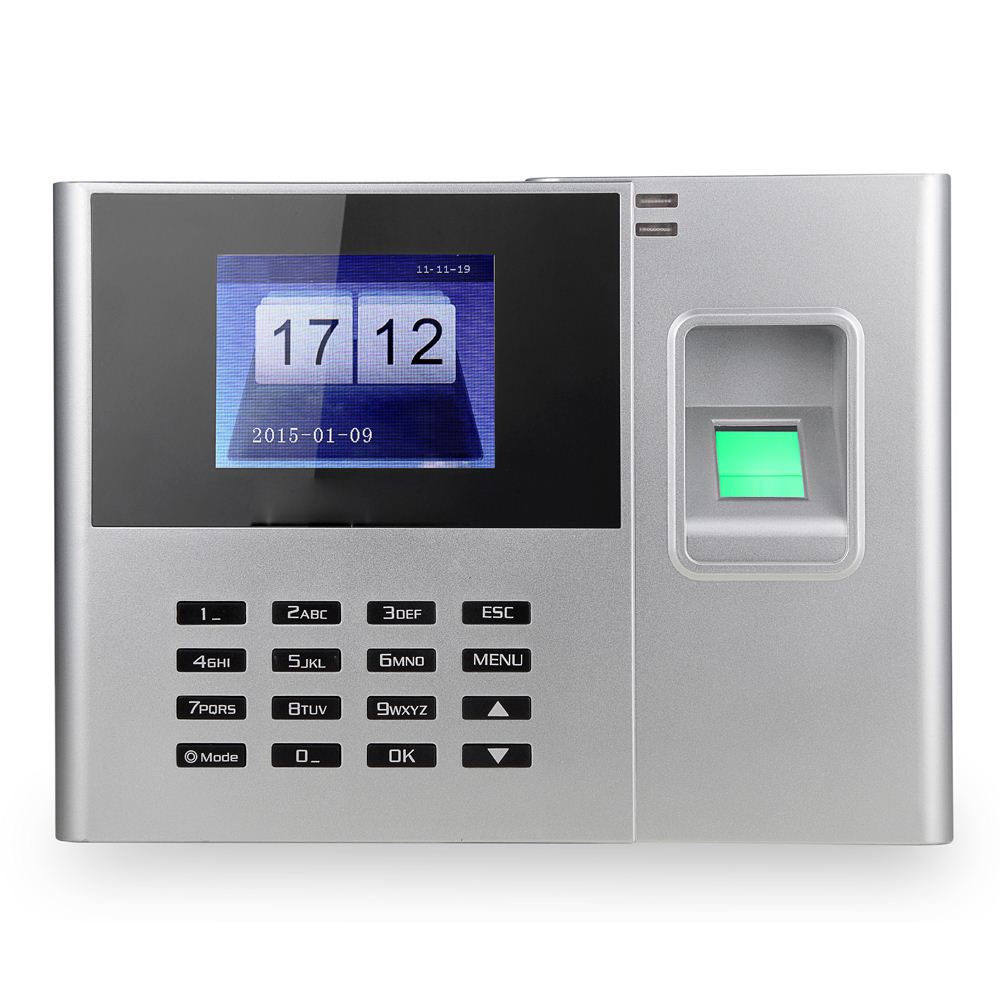 Biometric Fingerprint Password Attendance Machine Employee Checking-in Recorder 2.8 inch TFT LCD Screen Time Attendance Clock