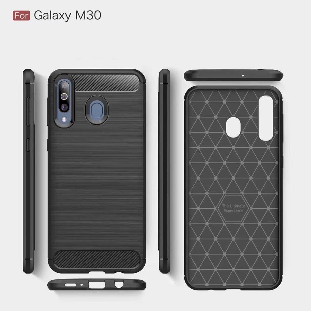 Carbon Fiber Tpu case For Samsung galaxy M30 Soft CF Cover
