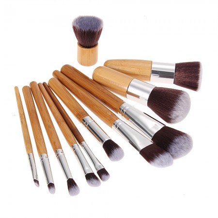 11PCS Pro Makeup Brush Brushes Cosmetic Powder Tool Kit Set With Bag11 pcs Makeu
