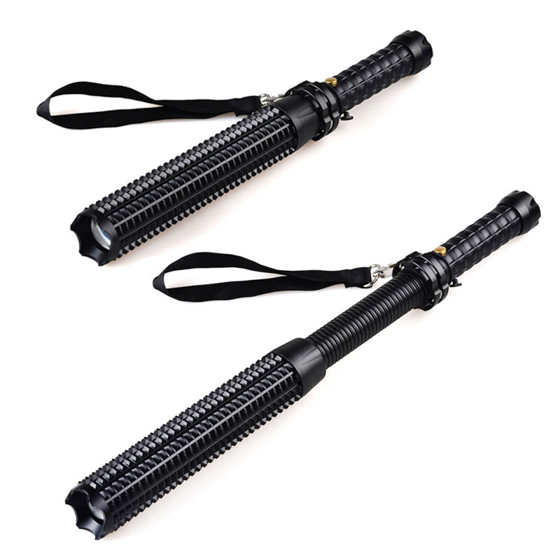 Telescopic Bat T6 LED Zoom Tactical Security Rechargeable Police Torch