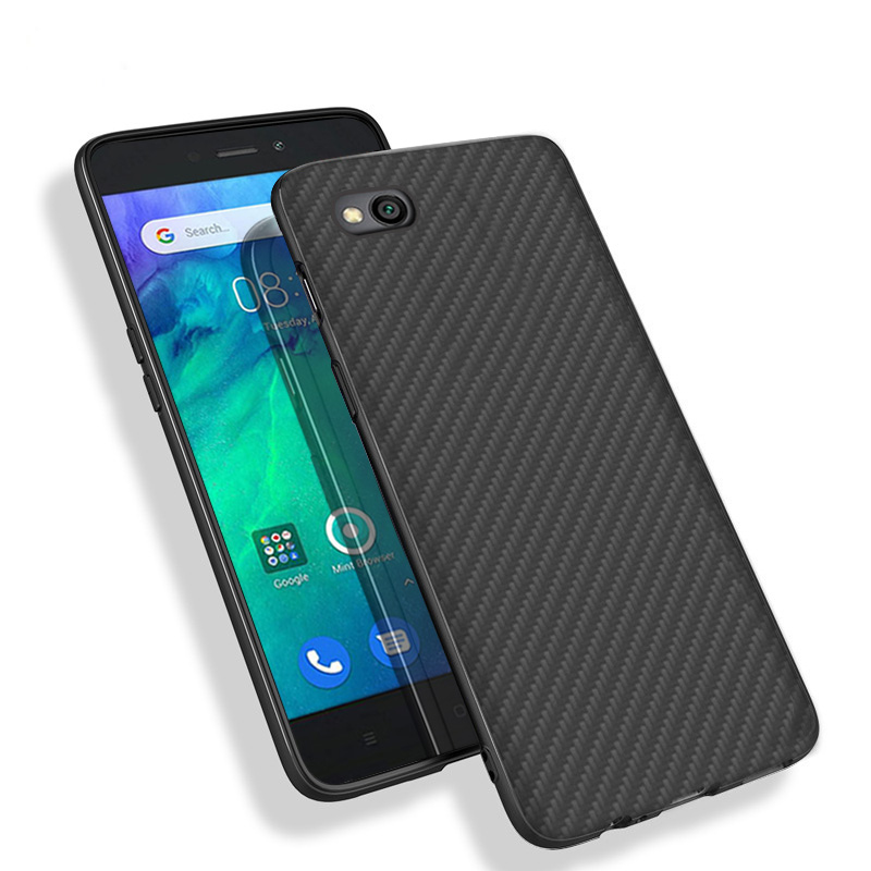 Premium Carbon Fiber  Case Full Sides Protective Shell Back shockproof Cover Design For Redmi GO