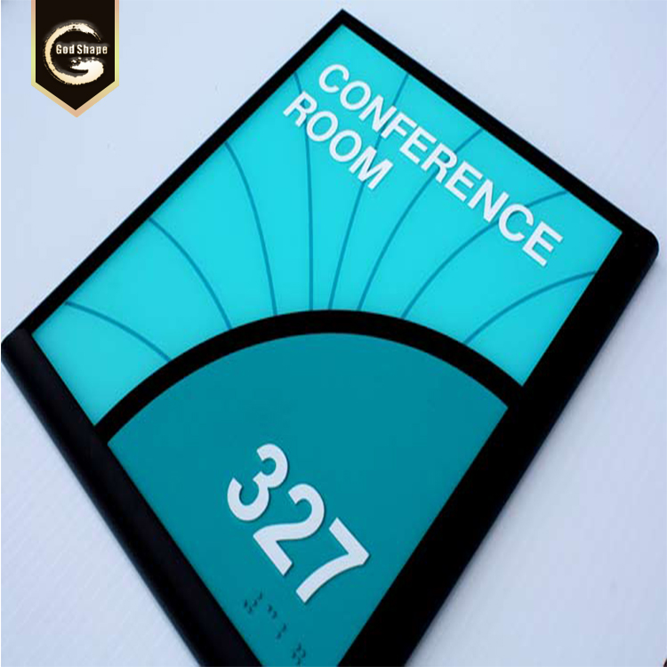 GS Customized Outdoor Acrylic Door plate Number Address Plaque for office idendication plaque