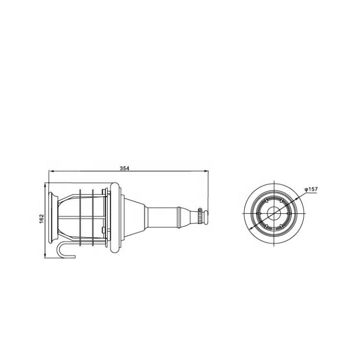 100W 24V marine explosion proof portable incandescent hand lamp light fixture CFS1