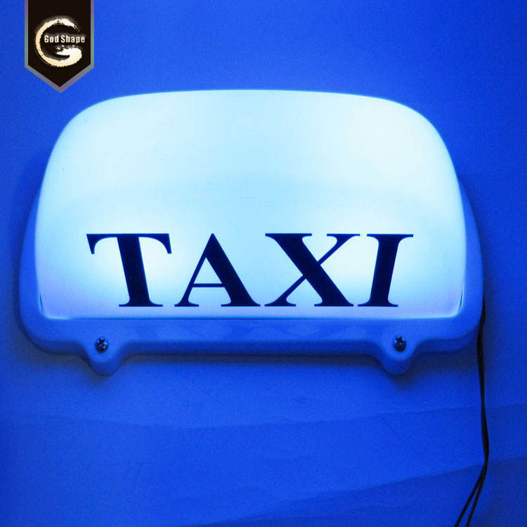 Custom Outdoor Advertising Roof two side TAXI Sign white or yellow