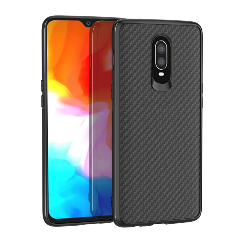 Premium Carbon Fiber  Case Full Sides Protective Shell Back shockproof Cover Design For oneplus 6T