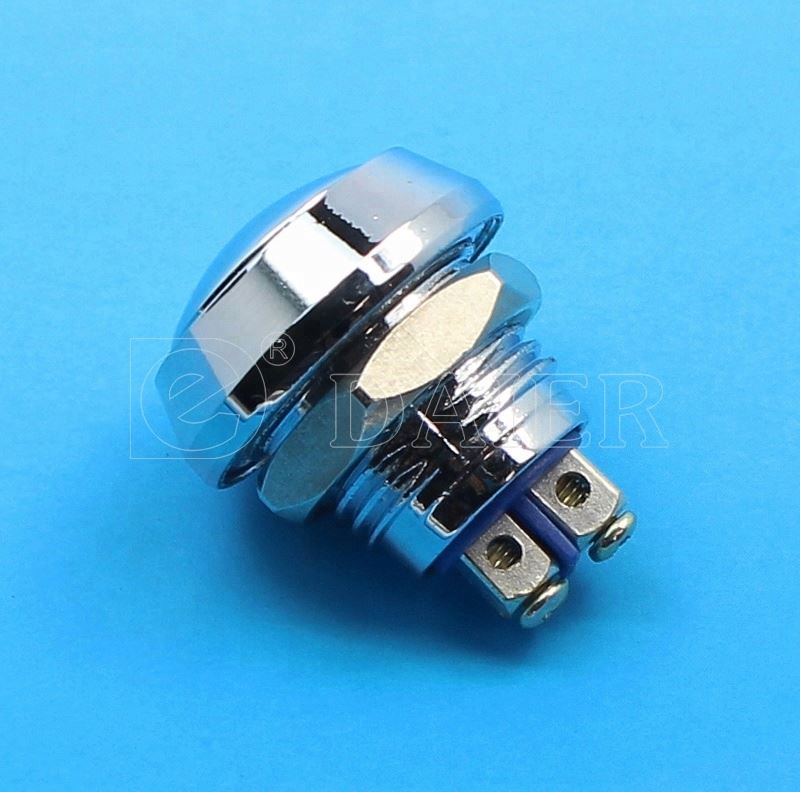 12mm Dome Button 2Pin SPST Momentary Metal Waterproof Explosion Proof Push Button Switch