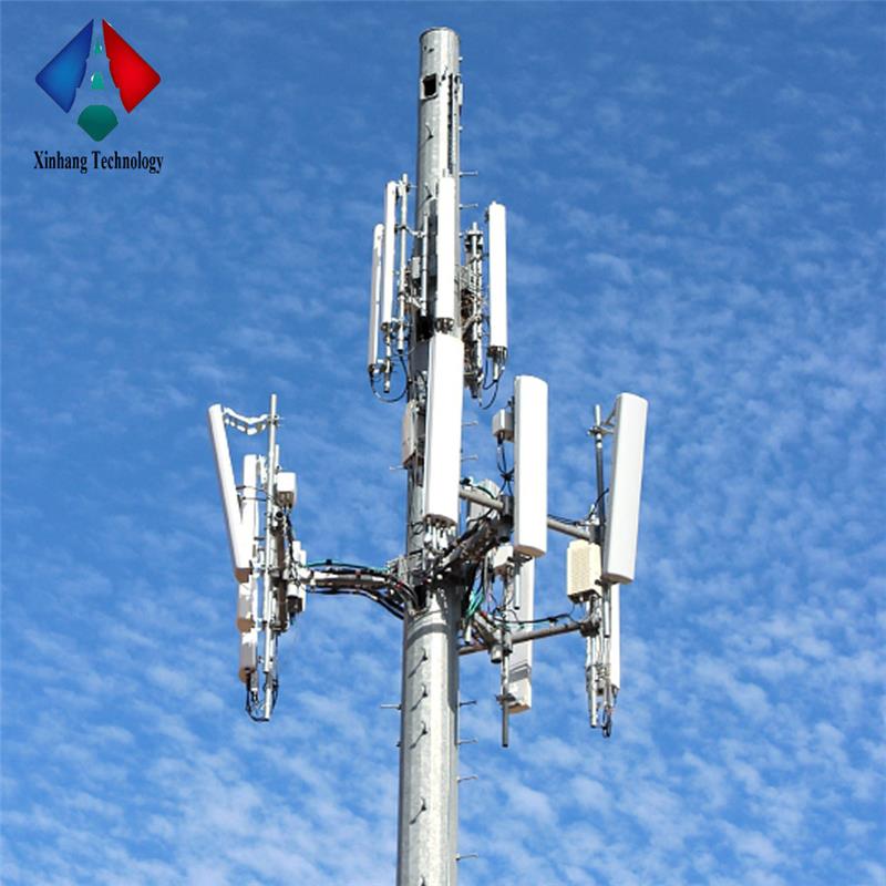 tube wifi telecommunication monopole 15m steel monopoles antenna mast telecom tower