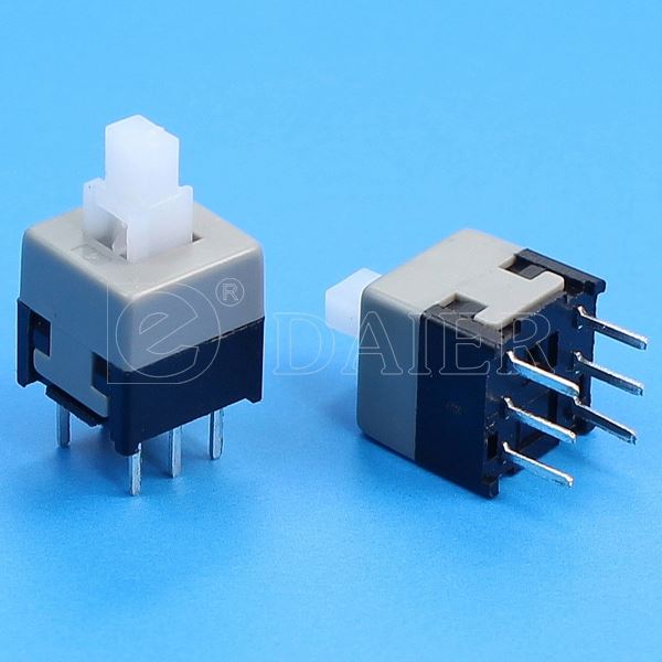8.5x8.5mm Latching DPDT KFC Push Switch
