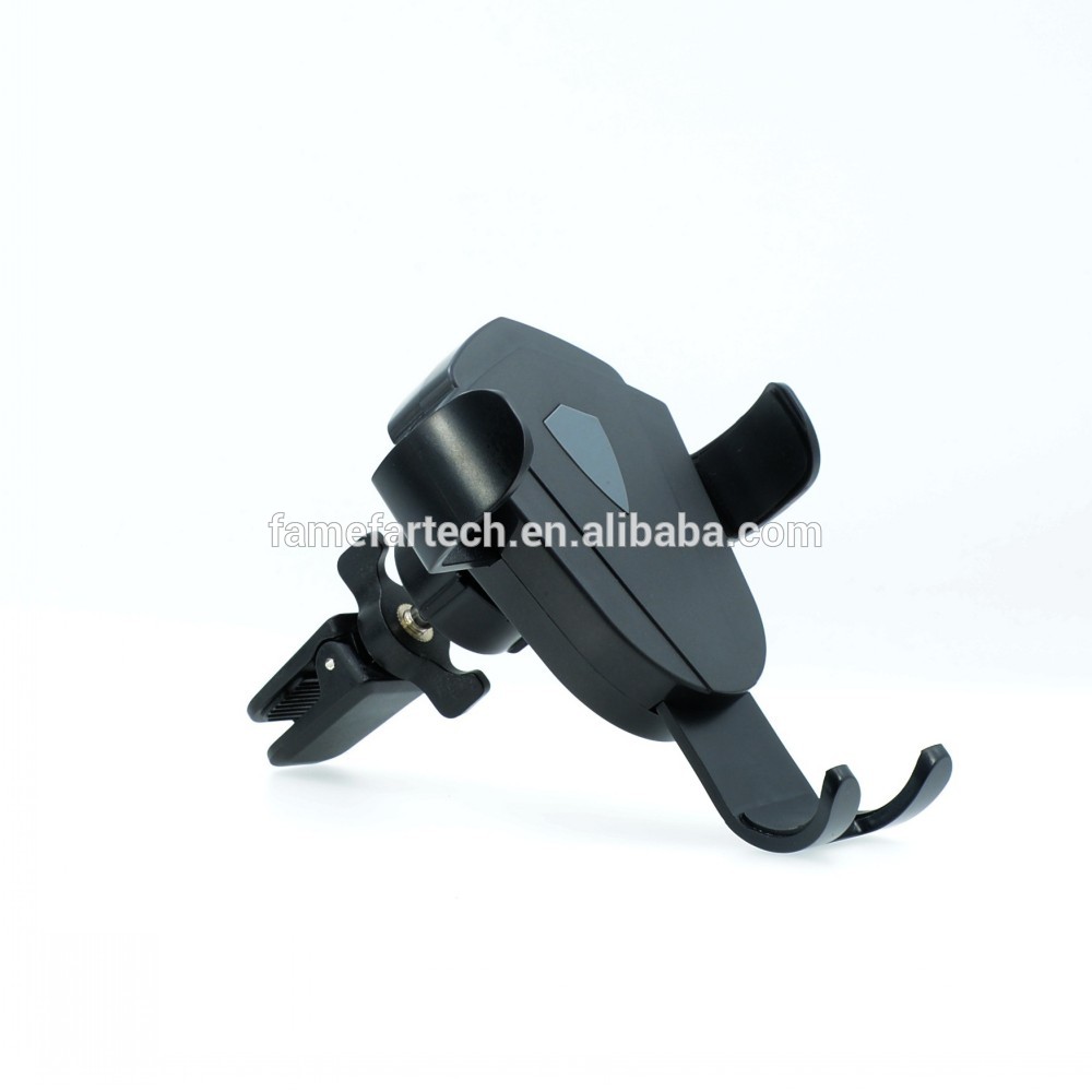 Qi Wireless 10W Fast Charge Charger Car Phone Mount Clip Car Air Vent Phone Holder Stand Anti-slip Mat Clamps Bracket for iPhone