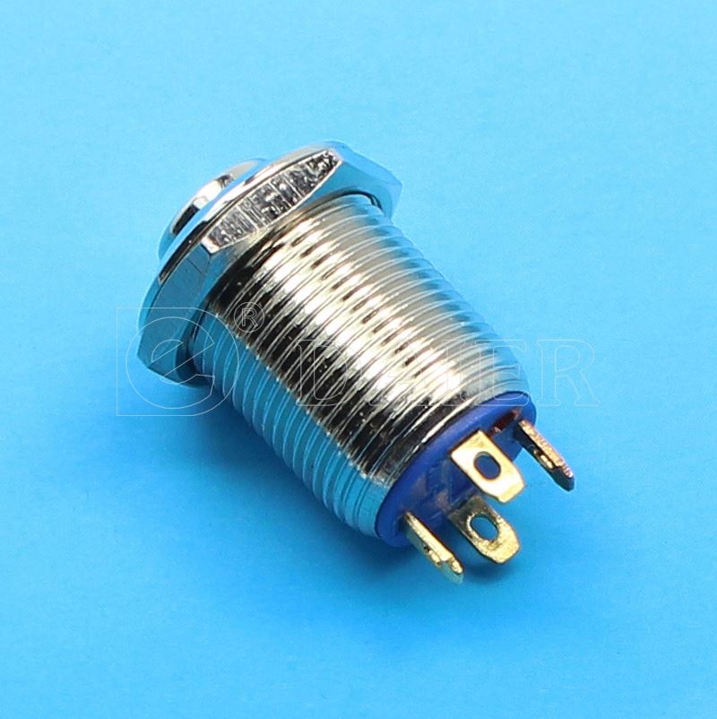 IP67 1NO High Button Ring Lighted Explosion Proof 12mm Small Button Switch