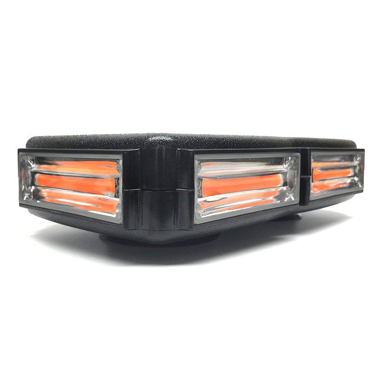 60 watts emergency car roof magnet cob led amber lightbar