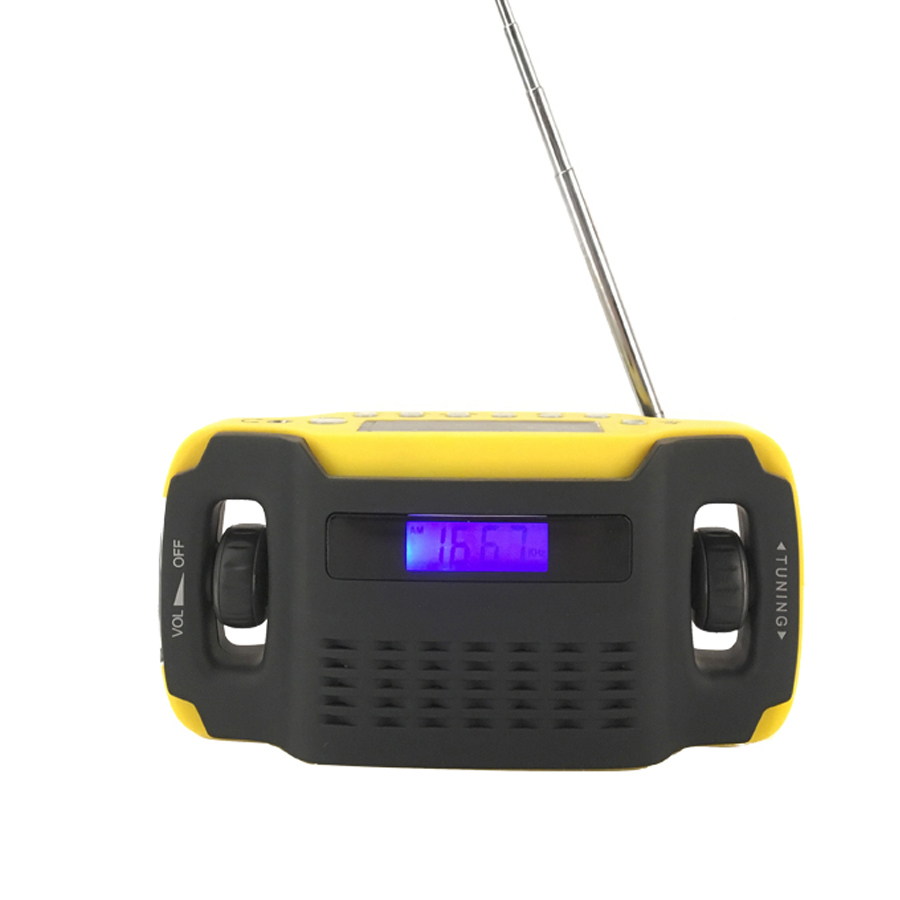 Electronics Portable Radio Emergency Crank Solar FM/AM Radio Flashlight