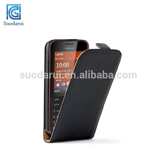 ULTRA SLIM Leather Flip cell phone case for nokia c3