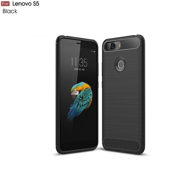 New Arrival Shockproof Carbon Fiber Case Cover for Lenov o S5 TPU+PC case