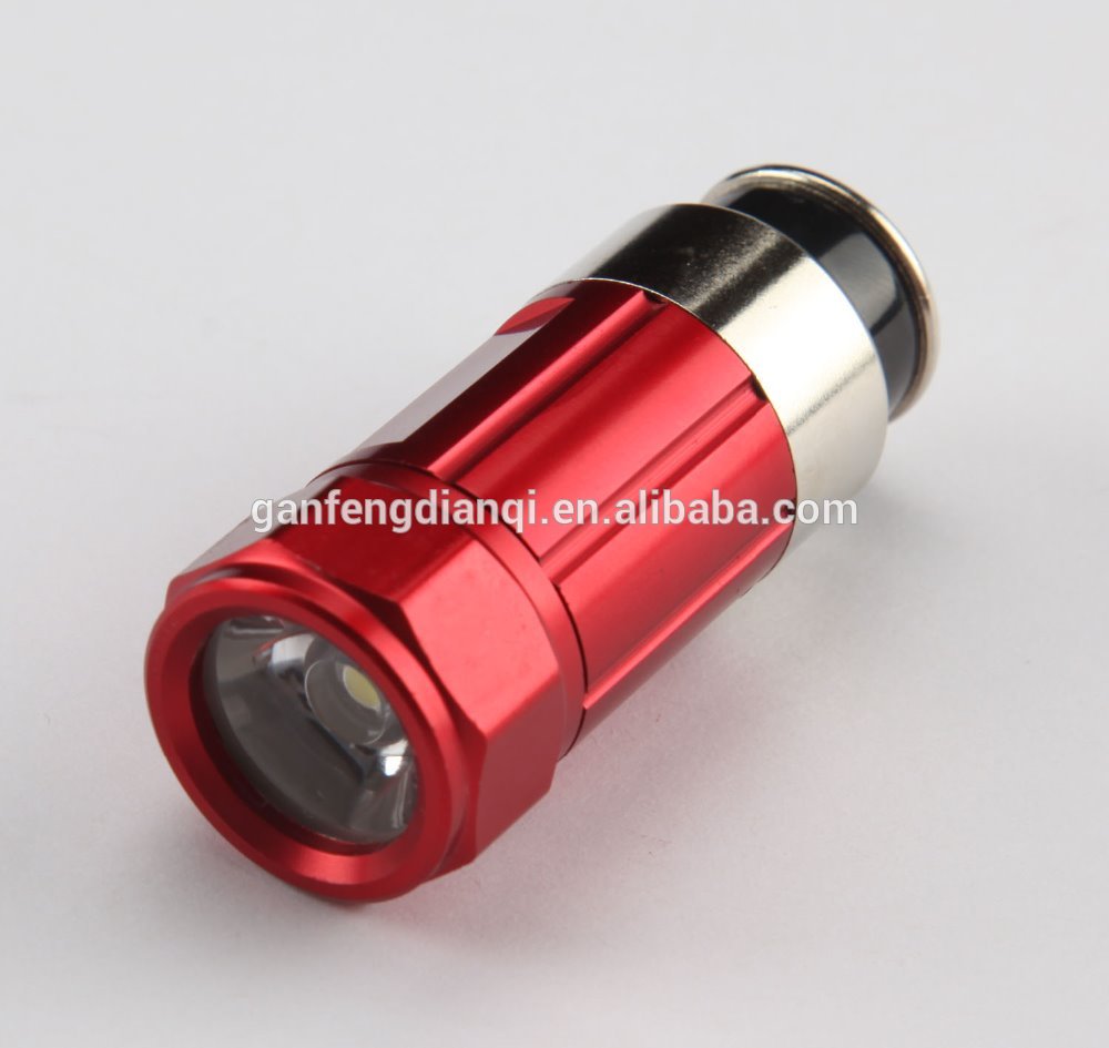 Mini car chargeable LED flashlight torch 12v