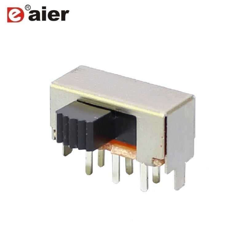 Electrical 6 Pin PCB Terminal Mini 2P2T Horizontal Slide Switch