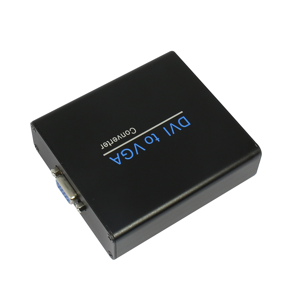 DVI to VGA Converter Box (24+1) Digital DVI-I Adapter 1080P for PC HDTV Monitor Video Equipment