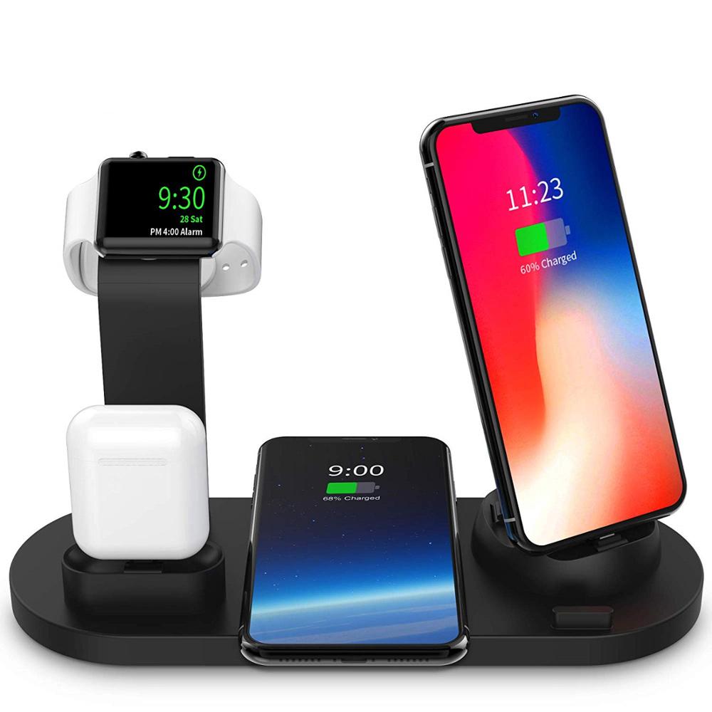 3 in 1 QI Wireless Charging Dock for Apple Watch/Airpods Multiple Devices Fast Charging Dock Station for Phone X/XS/XR/Xs Max