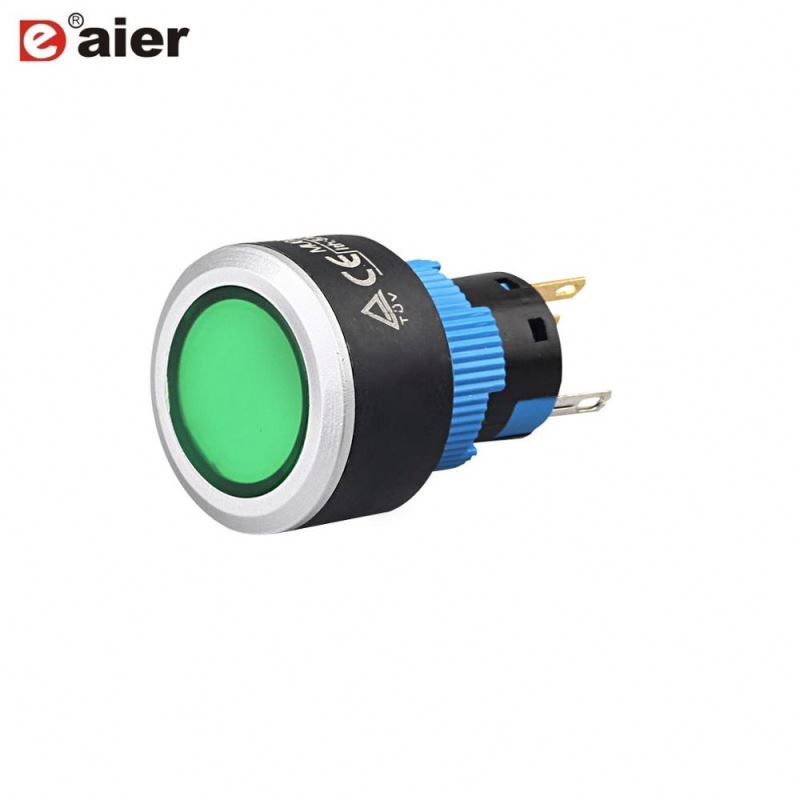 220V 22mm Self-Locking Ring Illuminated Push Button Switch