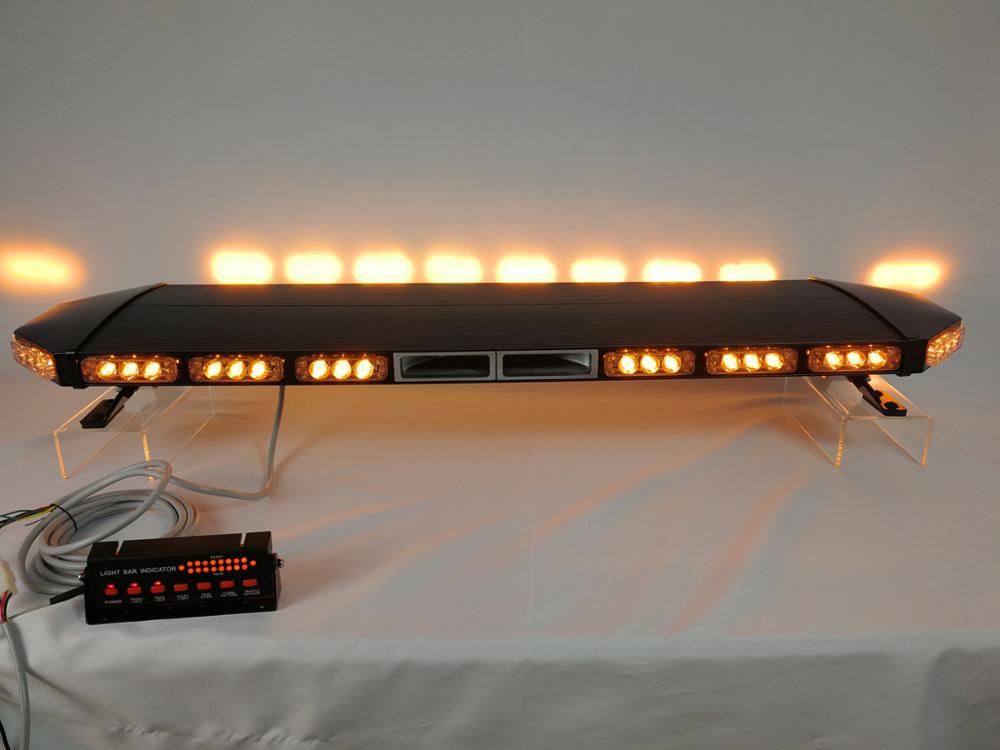 Good waterproof Aluminum cover led amber warning lightbar for Ambulance Fire Truck vehicle