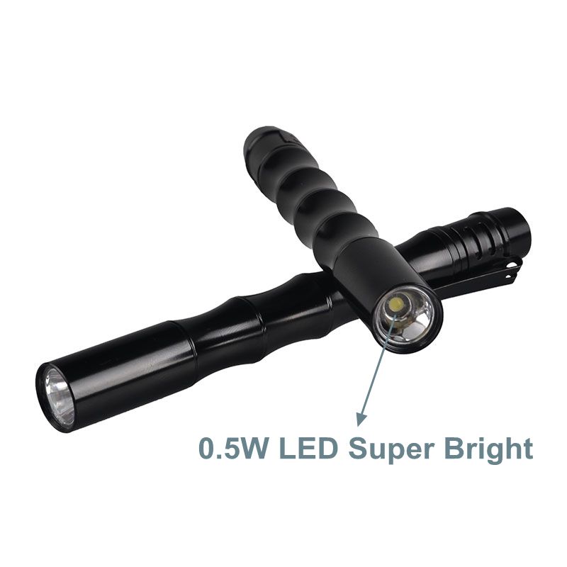 TOPCOM Portable Mini Aluminum Led Torch Light 0.5W Pen Torch