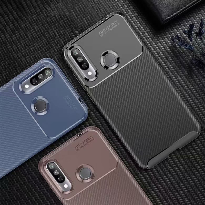 New Premium Shock Protection Carbon Fiber Skin TPU Silicone Case For LG W30