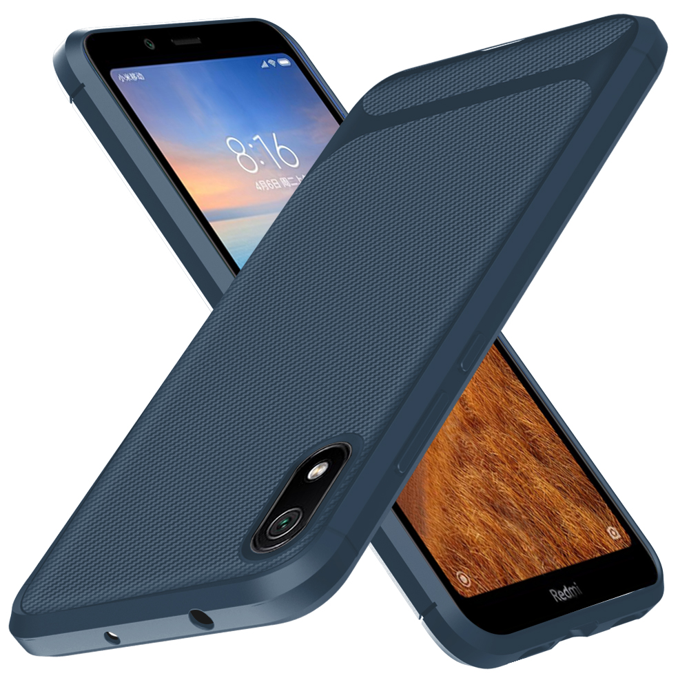 Carbon Fiber Silicon Back Cover For Redmi 7A Phone Case