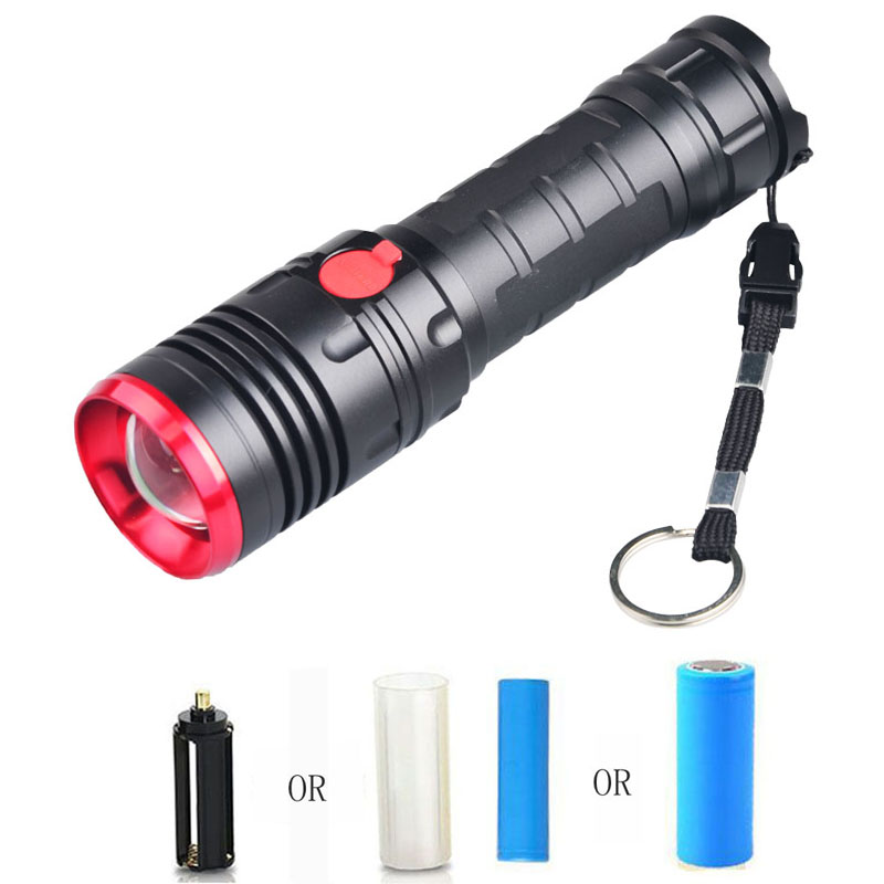 New Design XML T6 LED High Power Long Beam Distance Rechargeable Torch Waterproof Military Flashlight Outdoor