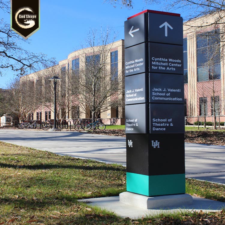 outdoor custom metal pylon sign signage board led sign
