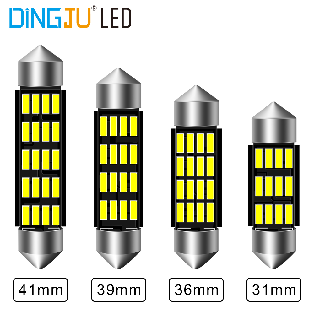 China Manufactory 12v Festoon C5w 16smd 4014 Lighting 6000-6500k 1.6w Led Decoding Bulb Licence Light With Manufacturer Price