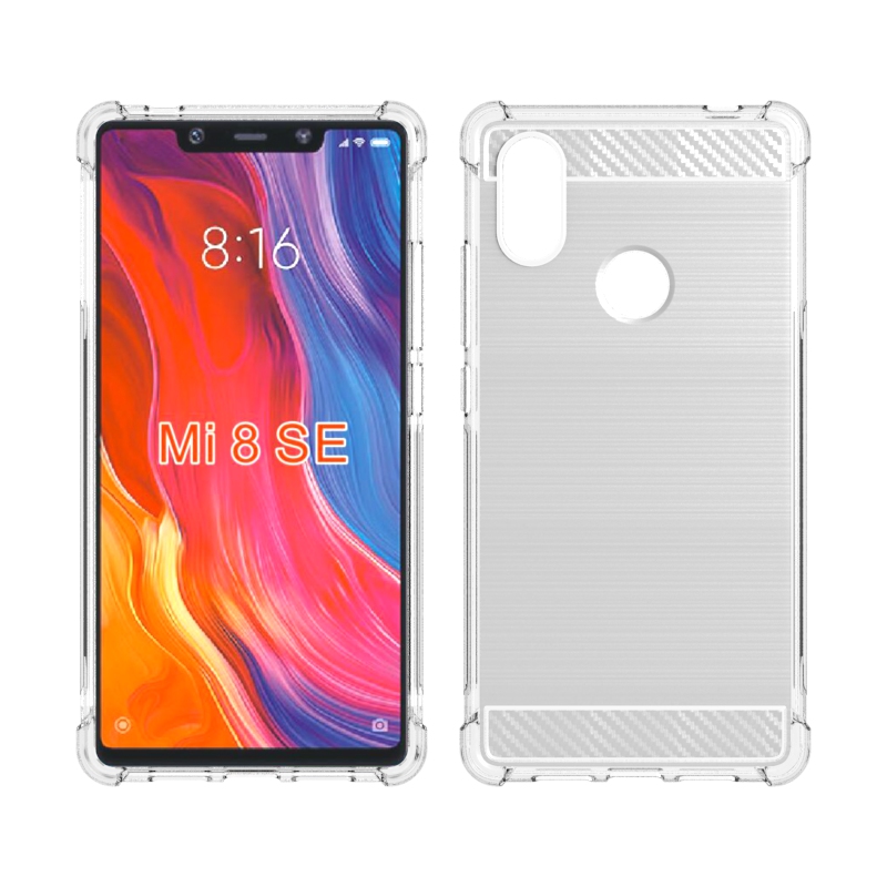 Carbon Fiber Cover soft Tpu case For Xiaomi Mi8 SE