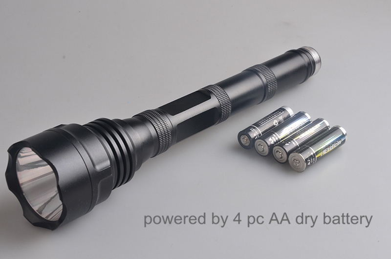 Long Range High Beam Very Long Distance LED AA Flashlight 1 KM Hunting Torch Spotlight