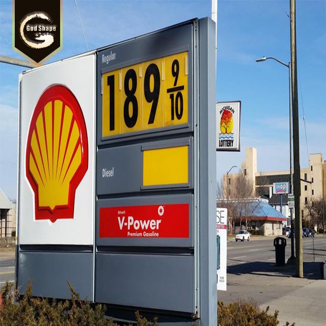 Outdoor LED Display Board Gas Station Price Signs Gas Station